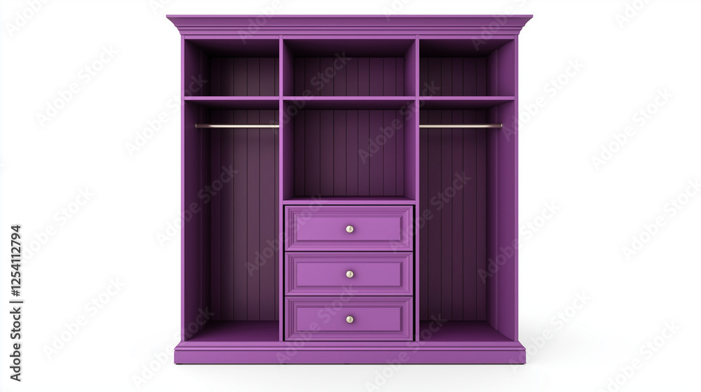 modern purple cabinet wardrobe With Shelves isolated on white background , Closet furniture modern purple cabinet wardrobe With Shelves isolated on white background , Closet furniture