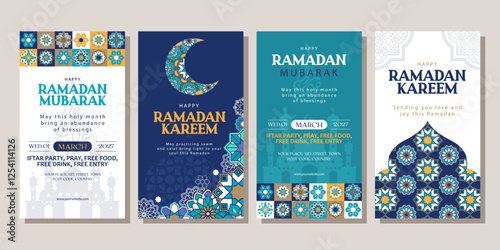 modern ramadan poster background collection for greeting card  fashion  commercial  banner, cover, social media
