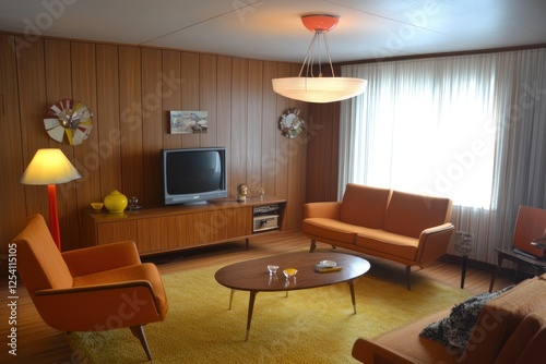 Mid Century Modern Living Room Interior Design