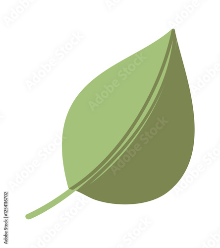 Green natural leaf design element