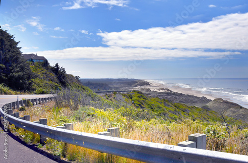 Highway 101 With View of Oregon Dunes National Recreation Area photo