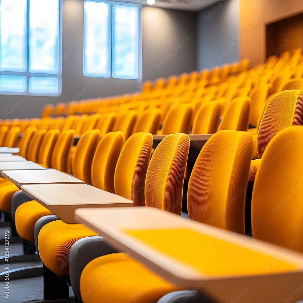 custom made wallpaper toronto digitalModern Auditorium Yellow Chairs Lecture Hall Rows