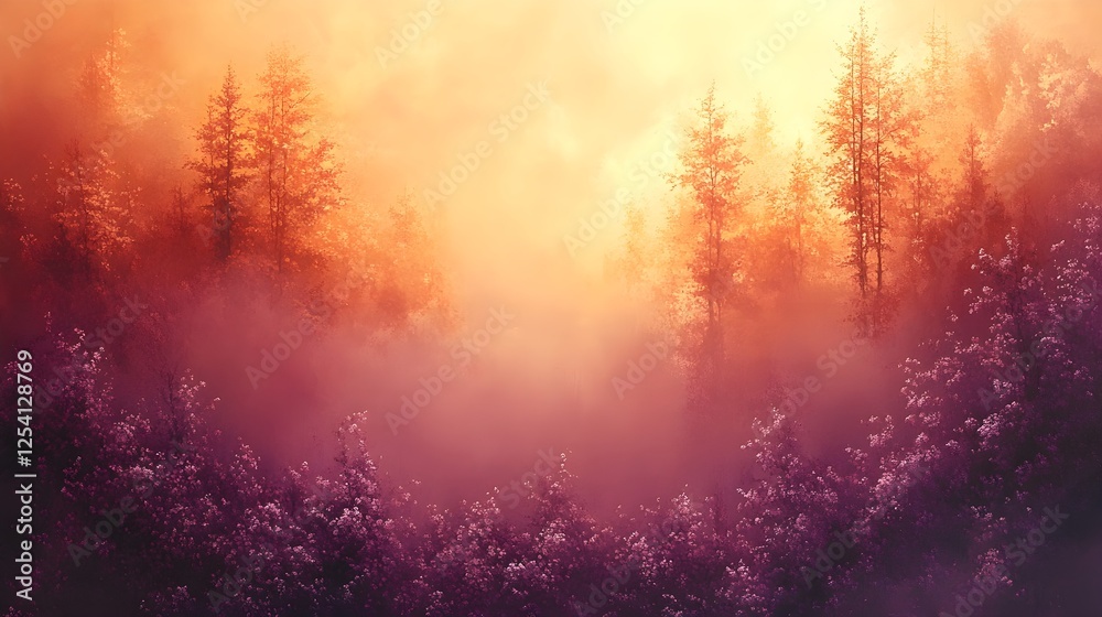 A floating, ethereal blend of warm golden tones and pale lavender. A floating, ethereal blend of warm golden tones and pale lavender.