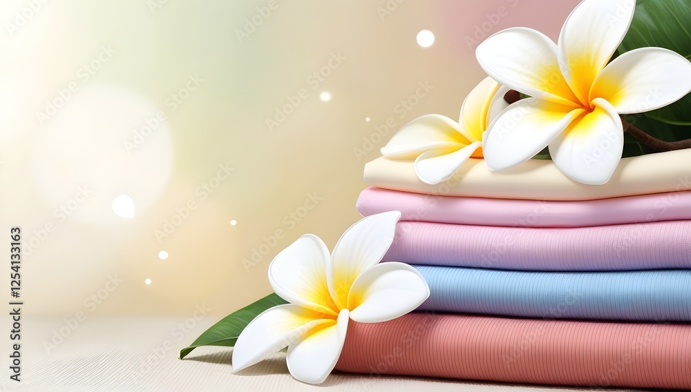 delicate pastel tones with fabric and flower arrangement for use in creative projects, fashion styling, or home interior design delicate pastel tones with fabric and flower arrangement for use in creative projects, fashion styling, or home interior design