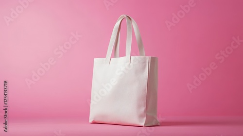 Tote Bag Mockup with Custom Logo Design A tote bag mockup featuring a custom logo design, perfect for branded merchandise or personalized accessories.