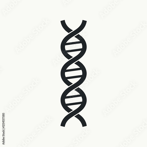 DNA double helix illustration on light background, genetic symbolism