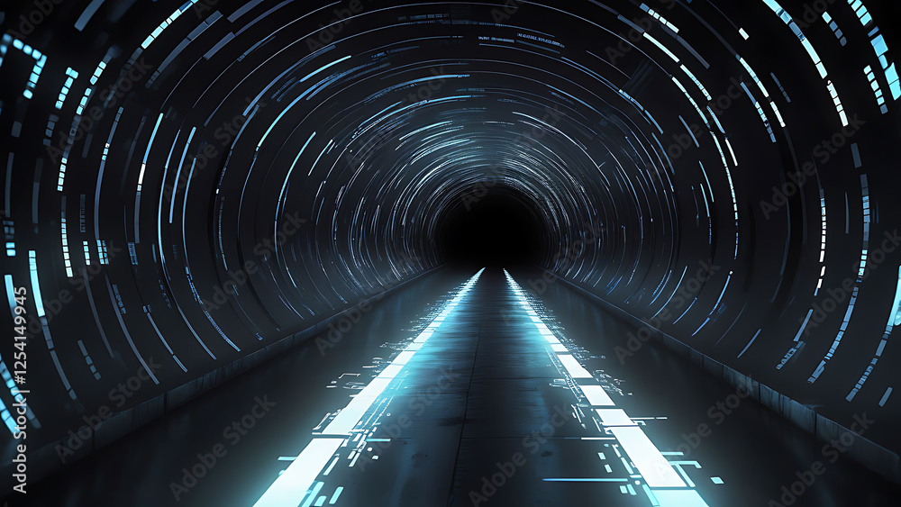 Fototapeta premium light trails in tunnel