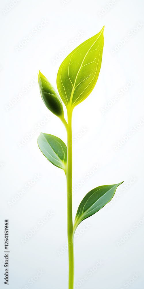 Fototapeta premium Little tree growth on white background 