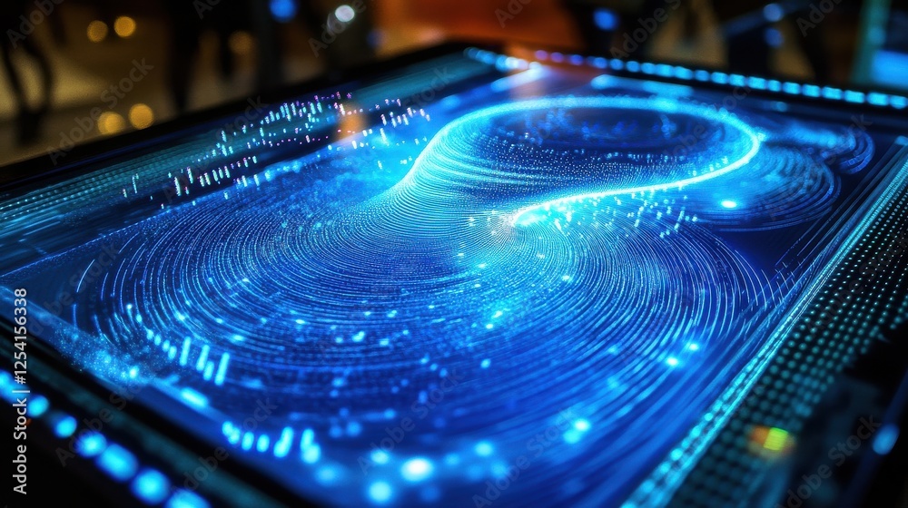 Holographic Quantum Interface Displaying Swirling Berries Holographic Quantum Interface Displaying Swirling Berries
