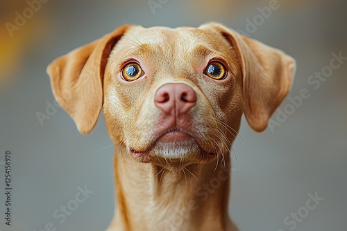 Wallpaper Mural Humorous dog portrait on a pastel background, its funny face adding a playful and light-hearted element to pet photography. Torontodigital.ca