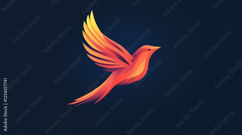 Fototapeta premium Craft bird logos effortlessly on your phone or PC, making editing a breeze. 
