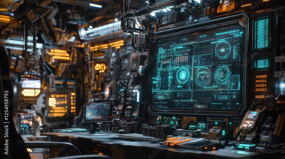 Quantum Processor Glowing with Swirling Data Projection Quantum Processor Glowing with Swirling Data Projection