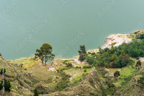 Quilotoa Lagoon of the Ecuadorian Andes