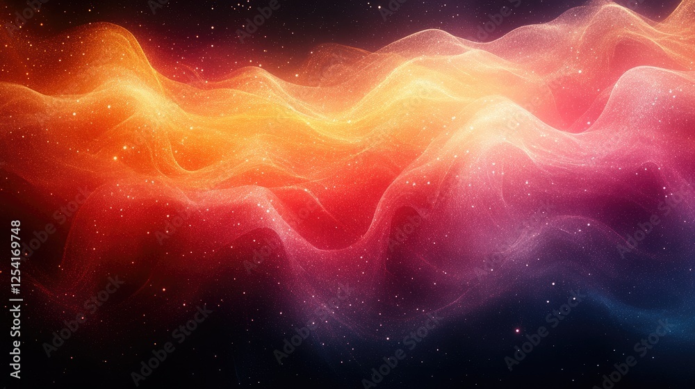 A vibrant abstract wave of colors representing energy and motion in a cosmic setting. A vibrant abstract wave of colors representing energy and motion in a cosmic setting.