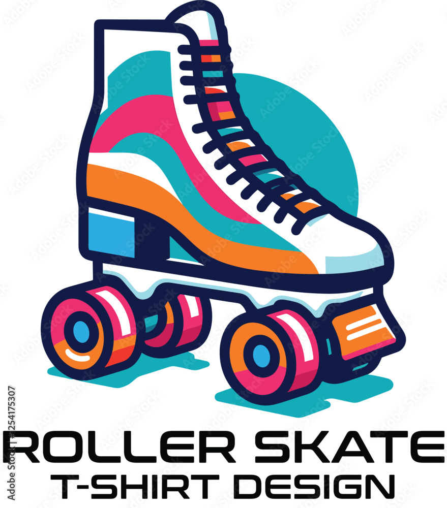 Obraz premium Roller Skate Vector T Shirt Design