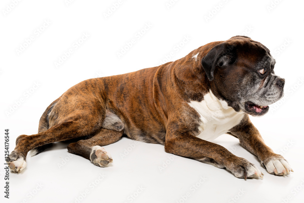 Boxer Portrait on White Background Boxer Portrait on White Background