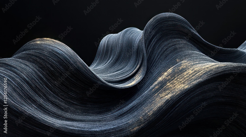 Naklejka premium Abstract wavy dark fabric texture