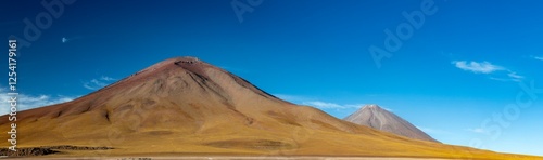 Juriques volcano in front of the licancabur as seen from the bolivian side photo