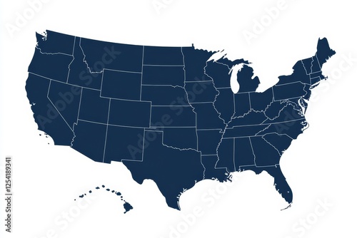 United States map showing all 50 states.