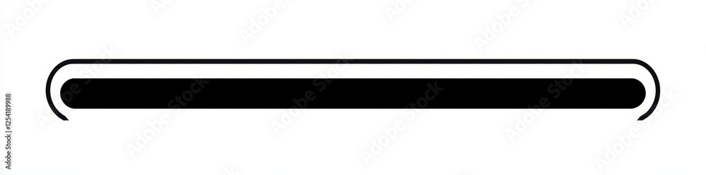 Abstract black rectangle with rounded corners within a larger rectangle. Abstract black rectangle with rounded corners within a larger rectangle.