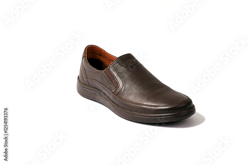 brown shoes on a white background photo