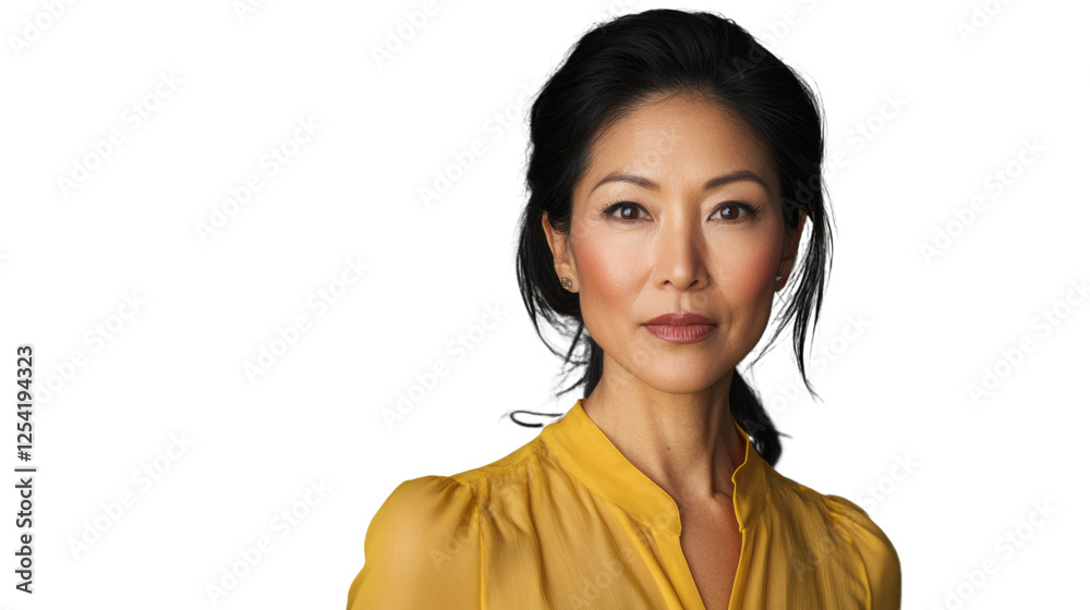 Confident businesswoman posing on transparent background Confident businesswoman posing on transparent background