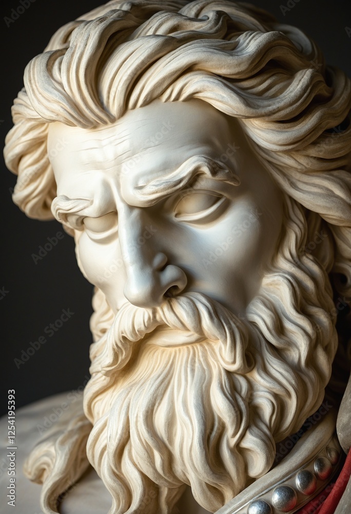 Portrait of Zeus, the Olympian King of Gods Portrait of Zeus, the Olympian King of Gods