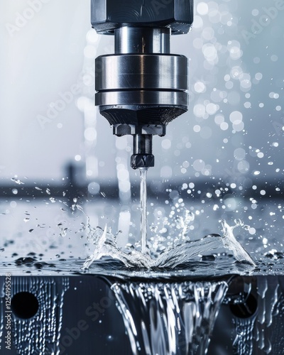 Precision Water Jet Cutting Through Material for Industrial Applications
