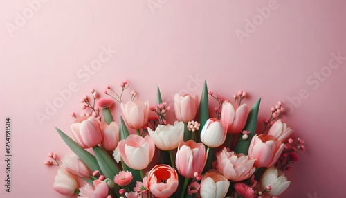 pink and white tulips