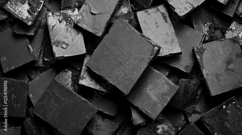 Dark grey slate tiles texture background, possible use for design inspiration
