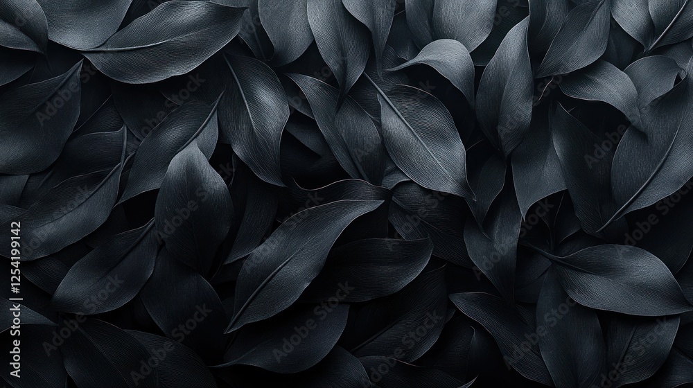 Dark leaves background. Nature pattern. Abstract texture. Use for wallpaper, design, or print Dark leaves background. Nature pattern. Abstract texture. Use for wallpaper, design, or print