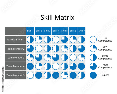 skills matrix or competency matrix tool for HR analytic report