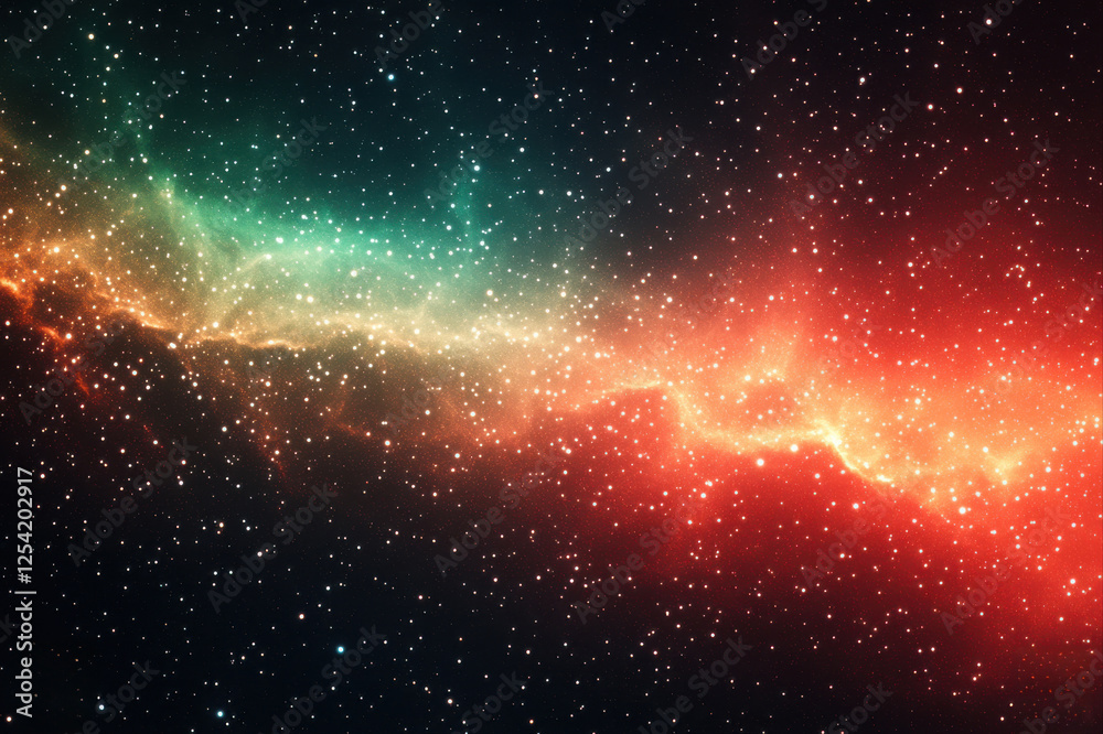 Obraz premium Exploring cosmic wonders a vibrant nebula in deep space digital art universe wide angle astronomy