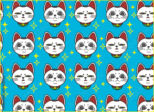 Anime design cat turbo Dan moon colors form seamless pattern set. vector design for paper, cover, fabric, interior decoration and other users.