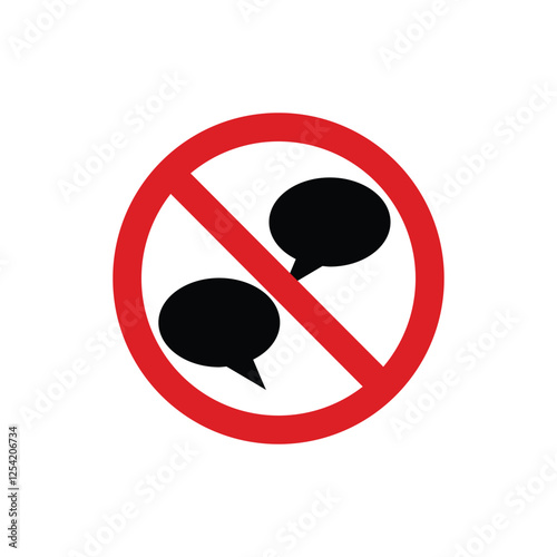 no chat sign vector design