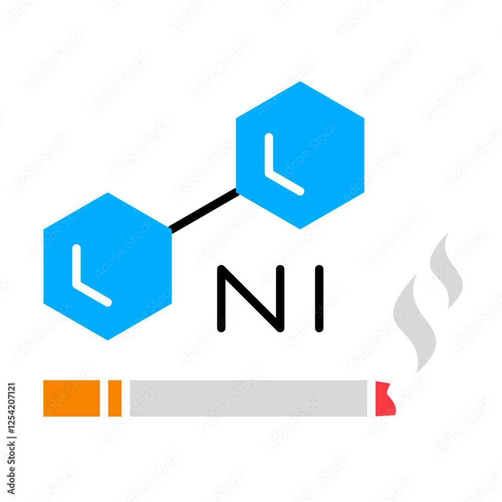 Nicotine Icon, Cigarette, Toxic, Vaping Nicotine Icon, Cigarette, Toxic, Vaping
