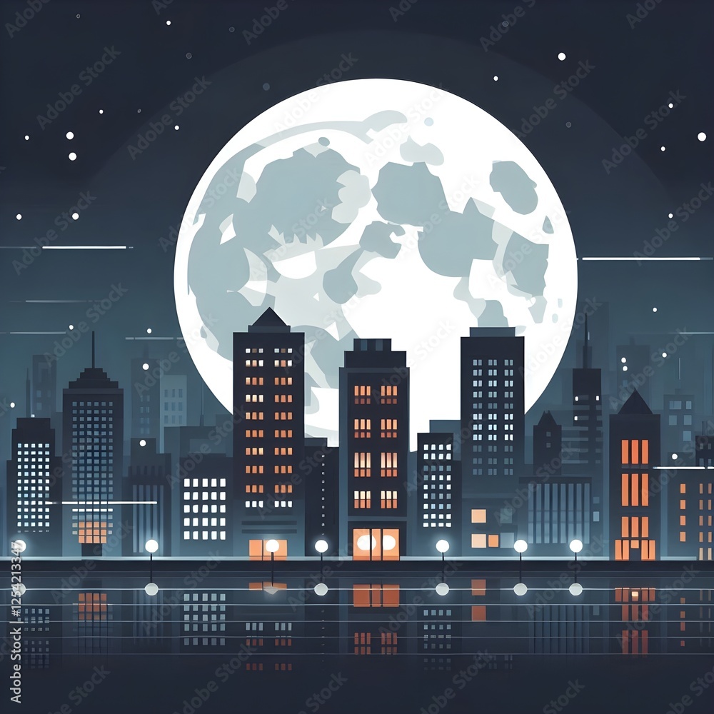 Naklejka premium city at night