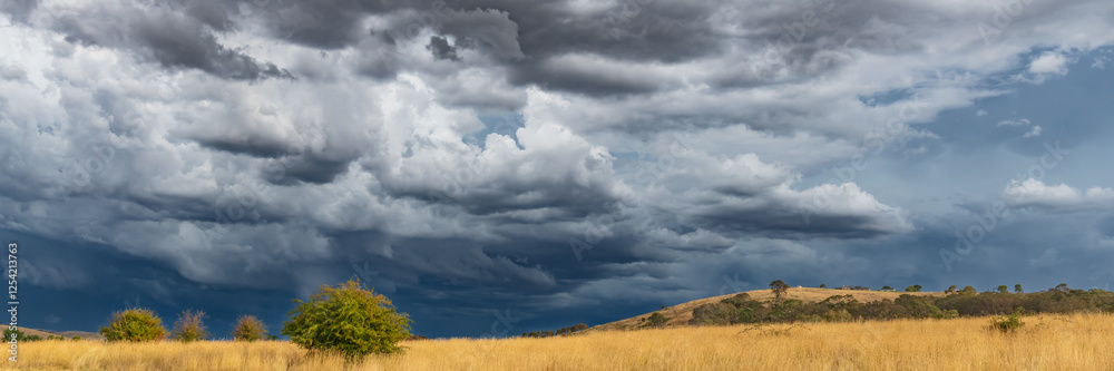 Wild storm approaching over the rural countryside Wild storm approaching over the rural countryside
