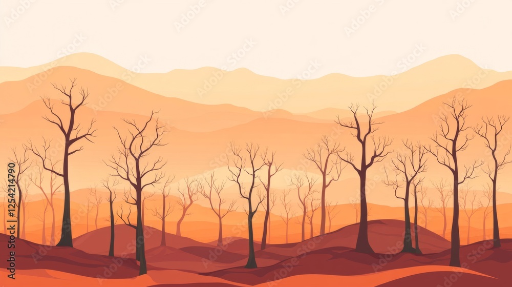 Autumn Forest Landscape Pixel Art Autumn Forest Landscape Pixel Art