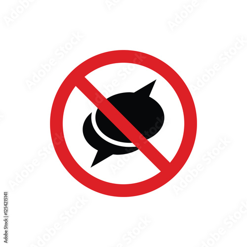 no communication sign vector design