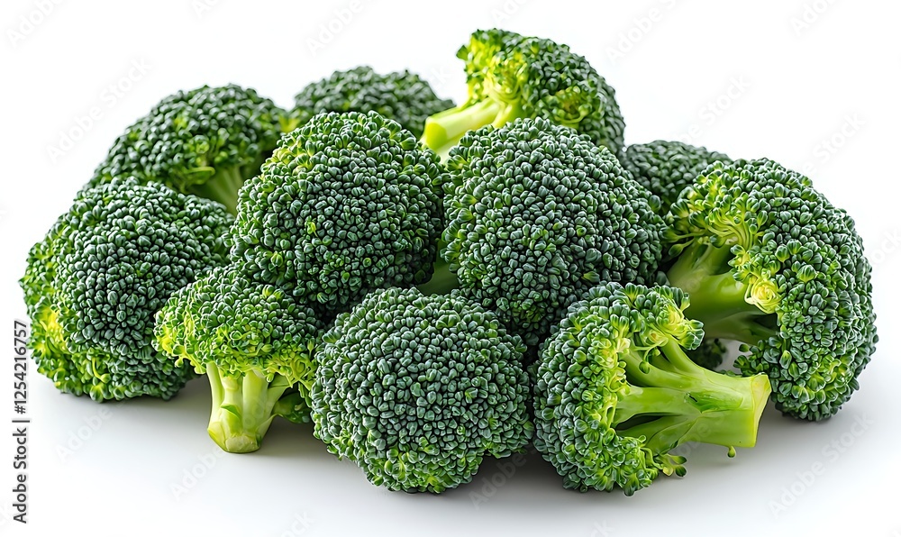 Broccoli with vivid green color and texture Broccoli with vivid green color and texture