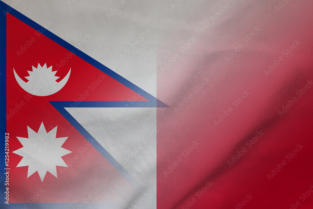 Nepal and Malta state flag international relations MLT NPL Nepal and Malta state flag international relations MLT NPL