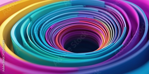 Colorful spiral pattern creates a mesmerizing visual sensation in a dynamic abstract design