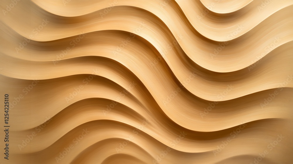 Obraz premium Subtle golden waves with light diffusion creating a soothing effect