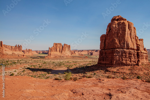 Views of the rock monuments found along Park Avenue in Arches National Park