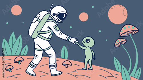 Astronaut and Alien Friendship on a Cosmic Landscape