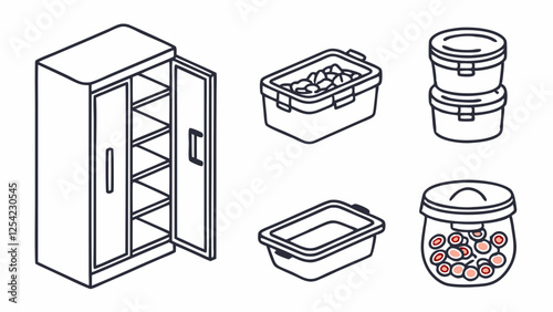 Organized Kitchen Storage with Food Containers