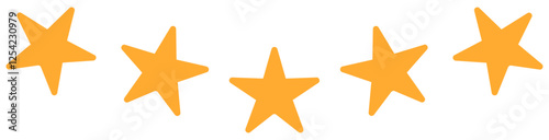 Five 5 stars customer feedback rating review sign