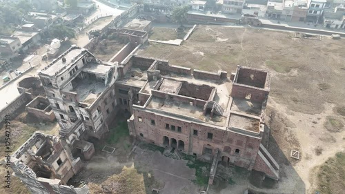 Aerial footage of Sheikhupura Fort. Sheikhupura, Punjab, Pakistan. photo