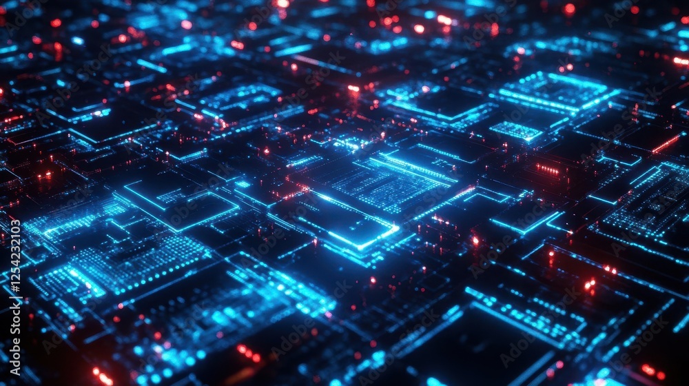Blue Network Grid Background with Connected Particles for Futuristic Tech Visualizations Blue Network Grid Background with Connected Particles for Futuristic Tech Visualizations